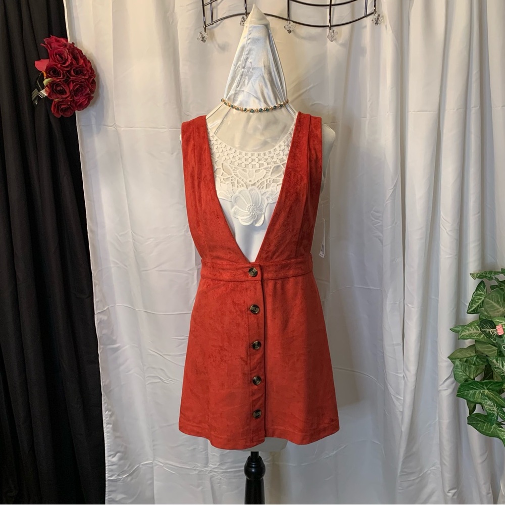 Forever 21 Rust Orange Button-Down Dress (SZ M) - Picture 2 of 10